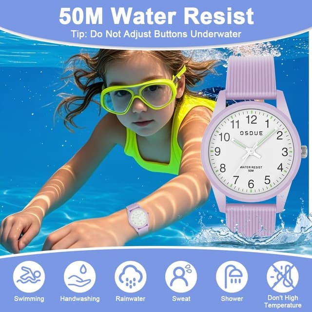 Thumbnail 4 de OSDUE Montre Enfant 50 M étanche