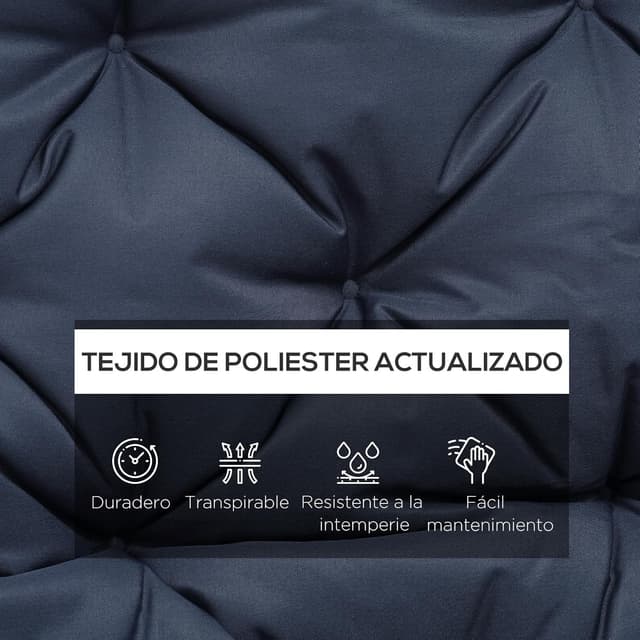 Detalle de Outsunny Cojín para Banco 150x98x8 cm