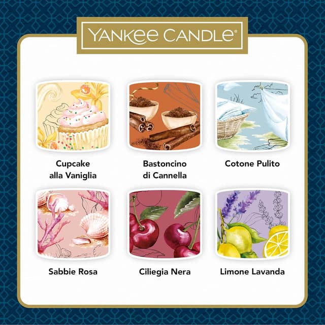 Detalle de Yankee Candle confezione regalo con 6 candele votive profumate (mix di cera di soia)