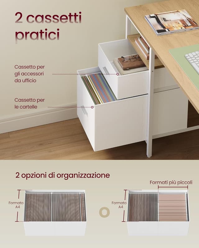 Detalle 2 de VASAGLE Scrivania ufficio 160 x 60 x 76