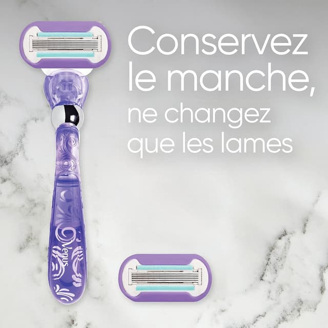 Thumbnail 6 de Gillette Venus Deluxe Smooth Swirl — rasoir pour femme à 5 lames et 9 recharges SkinCushion