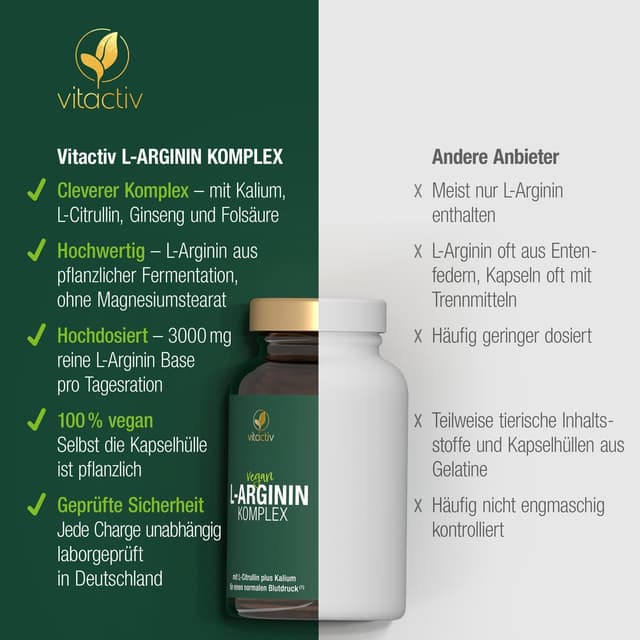 Detalle 2 de VITACTIV Arginin Komplex 3000 mg Hochdosiert
