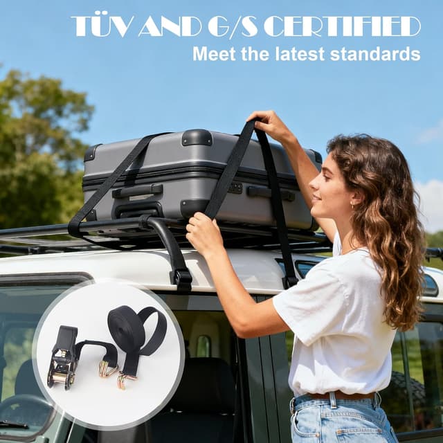 Thumbnail 5 de 4 Stück Spanngurte mit Ratsche 6 m x 25 mm