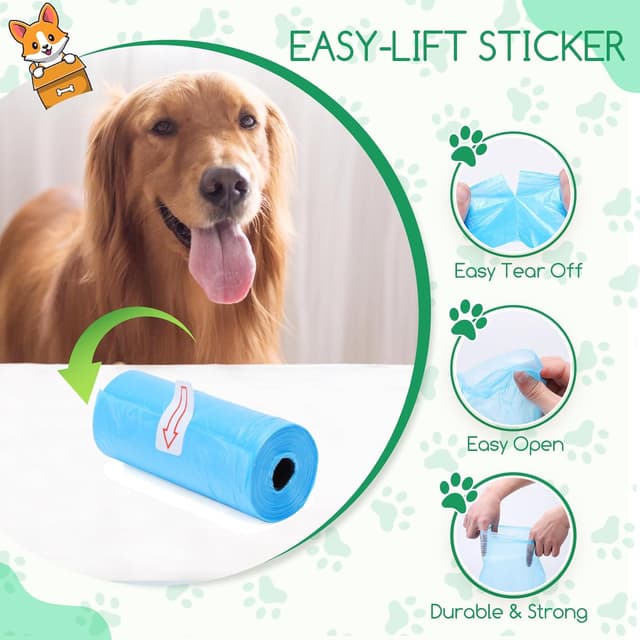 Detalle 2 de Nobleza Sacs à crottes pour chien Nobleza – 300 sachets, 20 rouleaux