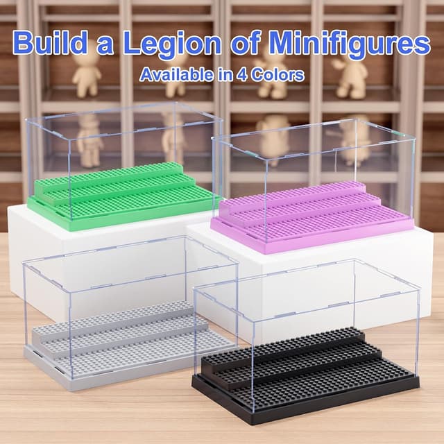 Detalle de Mlikero minifigure display case 10 x 6.1 x 5.4 in