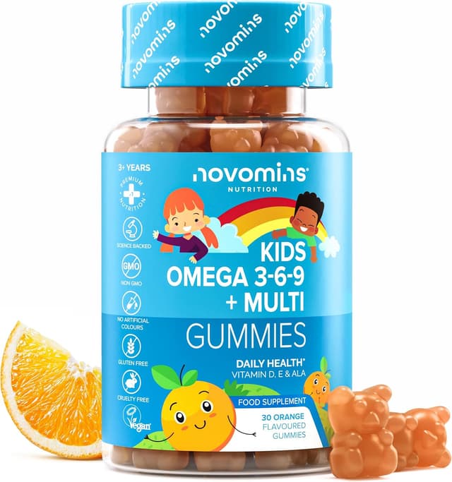 Detalle de Novomins Omega 3 Kinder Gummibärchen 🍬