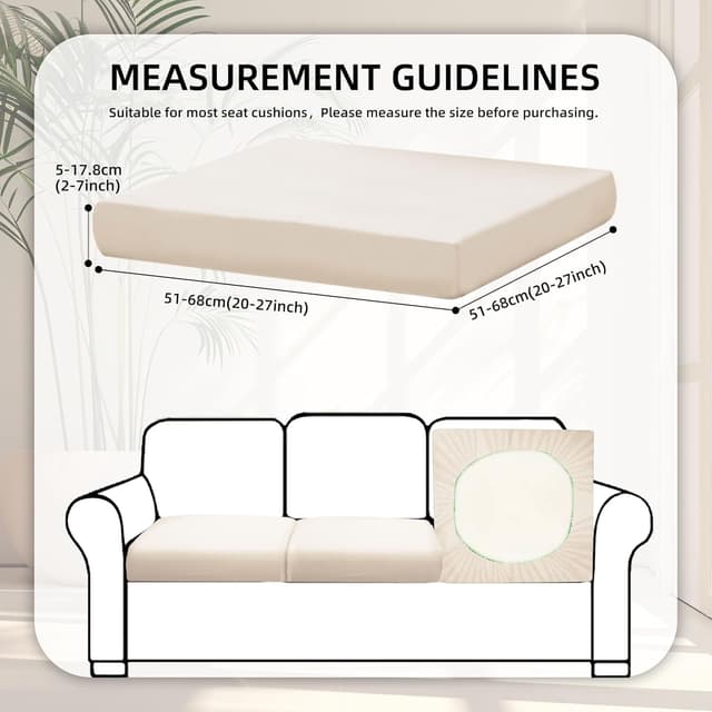 Detalle de BIETYONE Stretch Patio Cushion Covers, 8-Pack