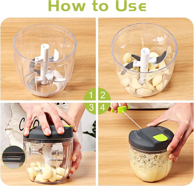 Thumbnail 2 de Sinnsally Manual Food Chopper Pull String