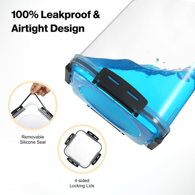 Detalle de YASHE Airtight Food Containers 5.3L 4 pack