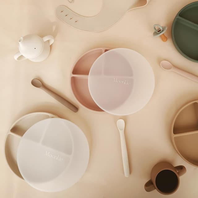 Thumbnail 6 de Moonkie Silicone Divided Weaning Plate 2-pack 🍽