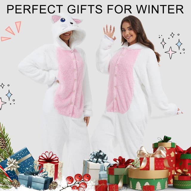 Thumbnail 6 de Luojida Combinaison Pyjama pilou pilou unisexe type kigurumi avec poches et chapeau