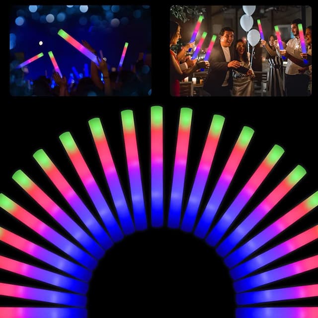 Thumbnail 6 de YYYuYong 68pcs LED Foam Glow Sticks