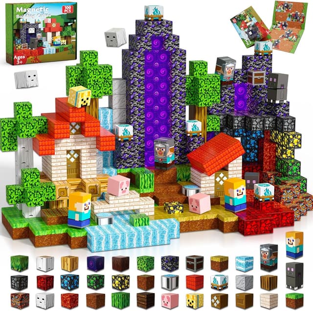 Imagen de ToyUnited Magnetic Blocks 100-piece magnetic set en OfertitasTOP