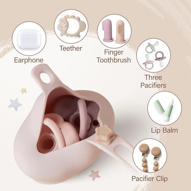 Thumbnail 2 de Moonkie Schnullerbox Silikon 2er Pack 🌟