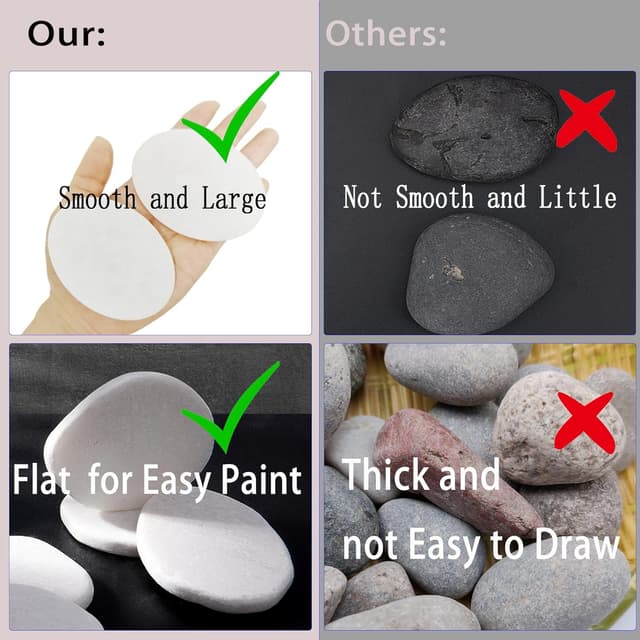 Thumbnail 3 de Hisredsun Flache Steine 6–8 cm 🎨