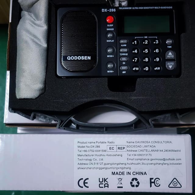 Thumbnail 6 de QODOSEN Radio portatile DX-286 con chip NXP TEF6686, 1000 preset e ricezione LW/MW/FM/SW