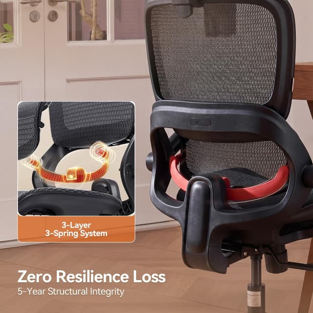 Thumbnail 6 de SIHOO B100 : chaise de bureau ergonomique à maille respirante, support lombaire dynamique et inclinaison 90–135°