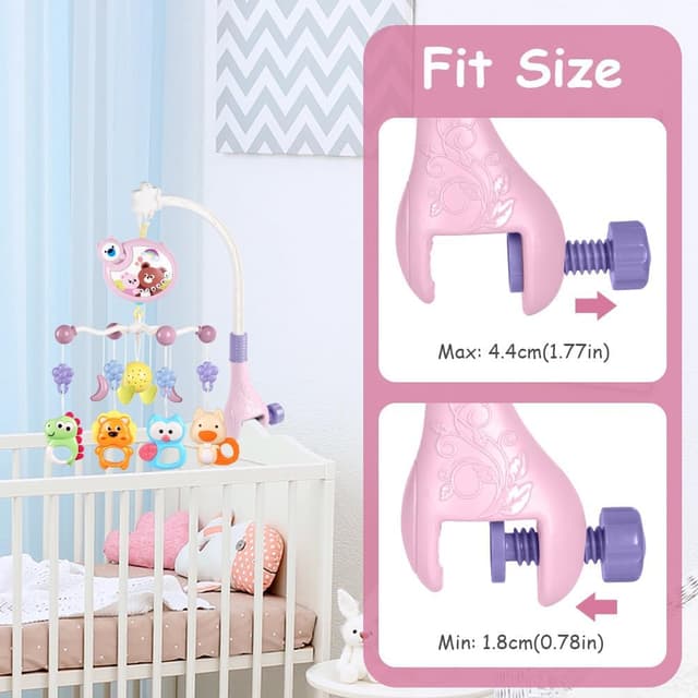 Thumbnail 2 de Aolso Mobile Musical bébé 3‑en‑1 rose