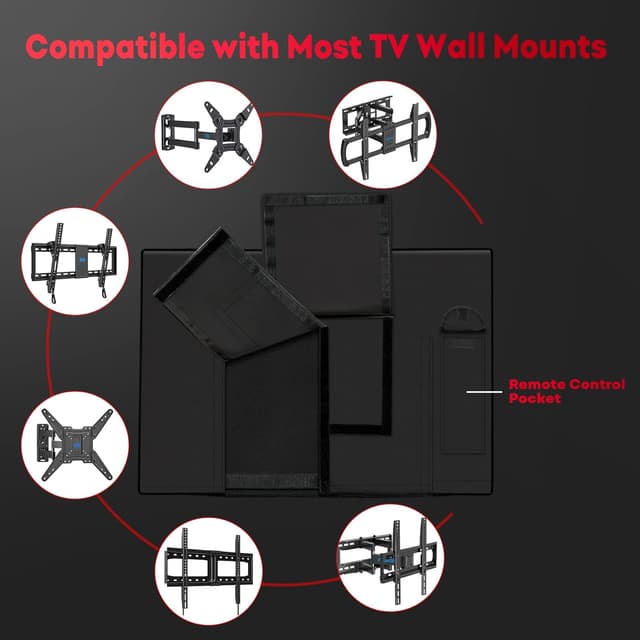 Detalle de Zettum Outdoor TV Cover 43 Inch (600D) Weatherproof & Waterproof for 40–43" Outdoor TVs