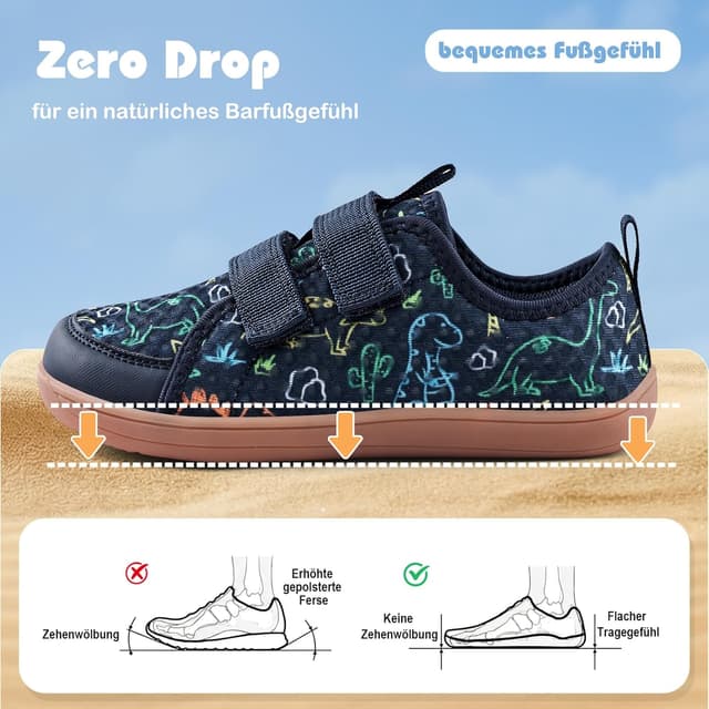 Detalle de IceUnicorn Kinder Barfußschuhe (Breite Zehe) – atmungsaktive Aqua- & Strandschuhe mit Anti-Rutsch-Sohle