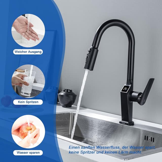 Detalle 2 de LakeBayMZC rubinetto cucina 3 vie LED