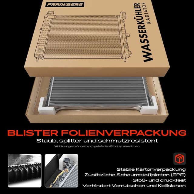 Detalle 2 de Frankberg Wasserkühler / Motorkühler für Schaltgetriebe – kompatibel u. a. mit Fiesta V und Fusion (1214784)