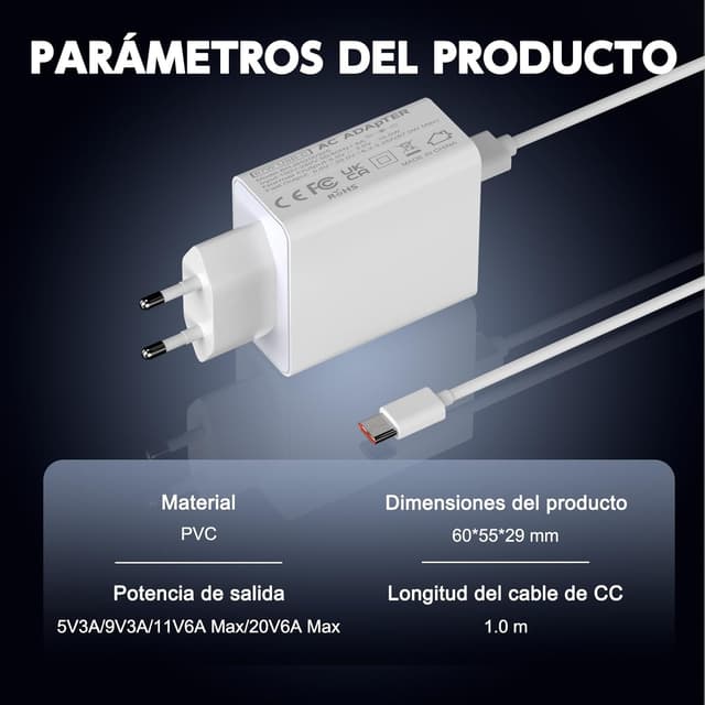 Thumbnail 4 de Etssembo Cargador Rápida USB C 67W