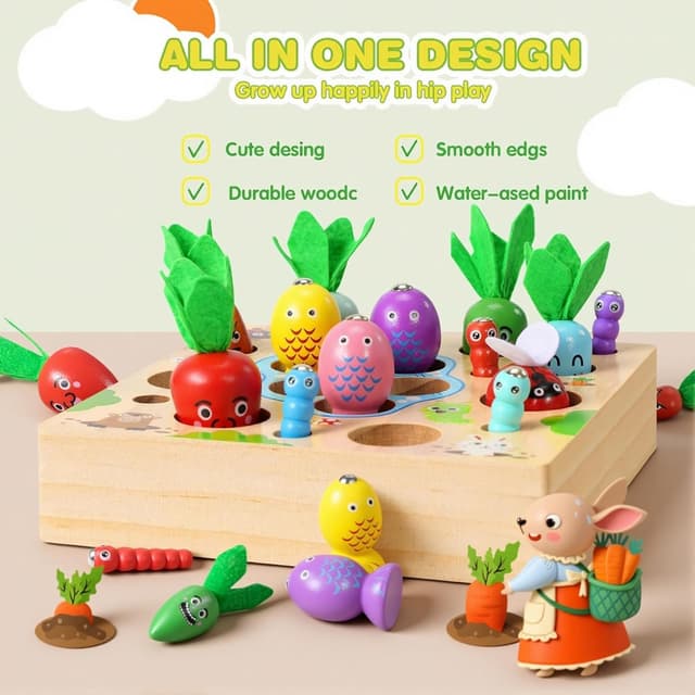 Thumbnail 4 de COOLJOY Karotten Steckspiel ab 2 Jahren