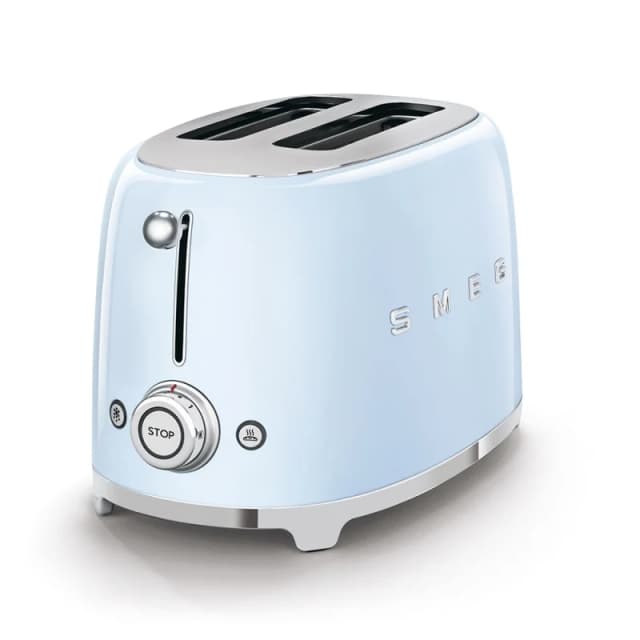 Detalle de Smeg TSF01PBEU Tostadora 2 rebanadas 950 W azul 🍞
