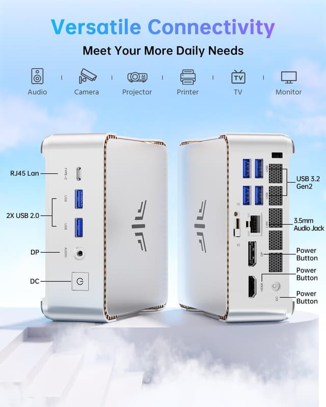 Detalle de NiPoGi Pinova P2 mini PC, 1TB SSD 4K