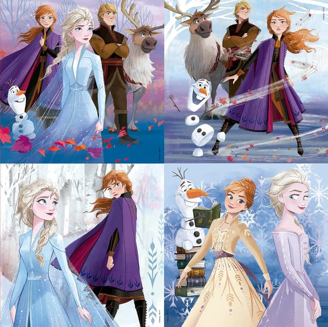 Detalle 1 de Educa - Maleta Frozen II 🎁 Set de 4 puzzles infantiles progresivos