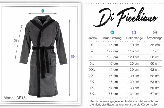 Thumbnail 5 de Di Ficchiano Monza Bademantel L mit Kapuze