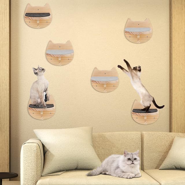 Thumbnail 6 de Cat Wall Shelves set cat shelves 40x20cm Hammock