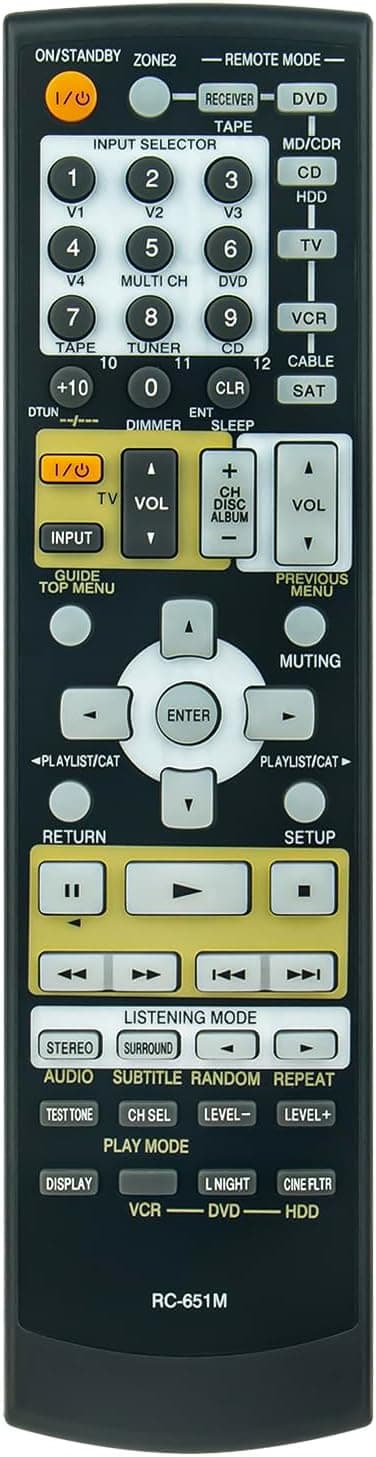Detalle de RC-651M Ersatzfernbedienung für Onkyo