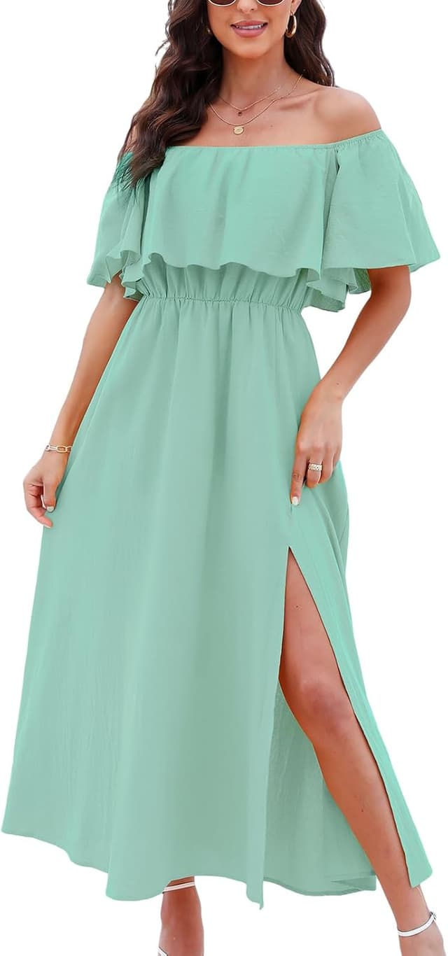 Detalle de CUPSHE Abito A forma maxi tropicale