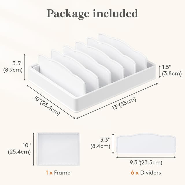 Detalle 2 de Lifewit Adjustable Lid Organizers, 6 Dividers ⚙
