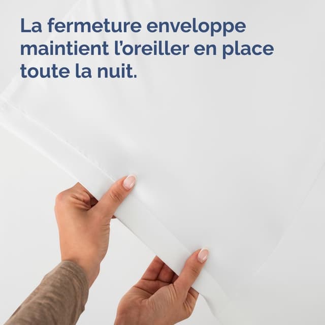 Detalle 2 de CGK Unlimited – Lot de 2 taies d’oreiller 40x40 cm en microfibre blanche