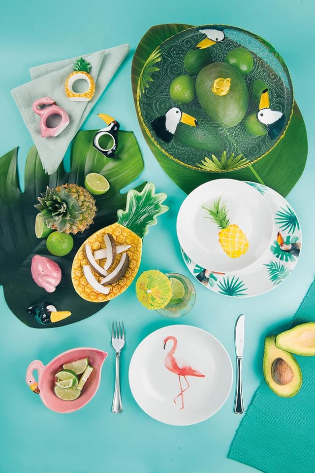 Detalle 2 de Excelsa Tropical🥗 Juego de Vajilla de 18 Piezas Blanca