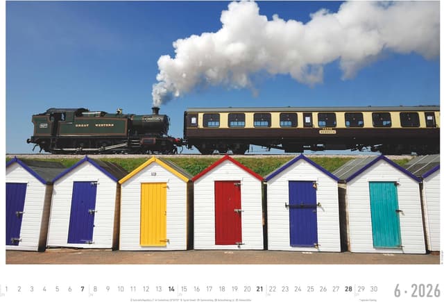 Thumbnail 3 de Alpha Edition Faszinierende Dampfloks Wandkalender 49,5×33 cm