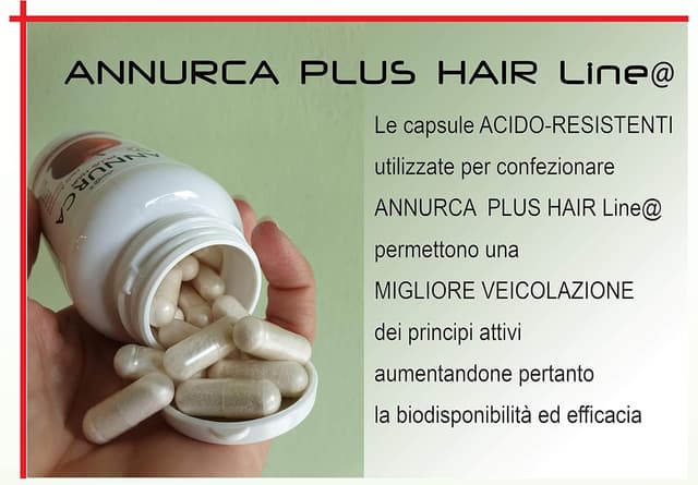 Detalle 1 de Mela Annurca Plus Hair Line@ capsule con estratto secco di Mela Annurca, zinco, rame, biotina, selenio e vitamina E