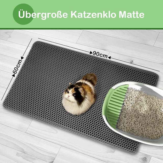Thumbnail 1 de Katzenklo Matte 90x60 cm XXL Katzenstreu Matte 🐾