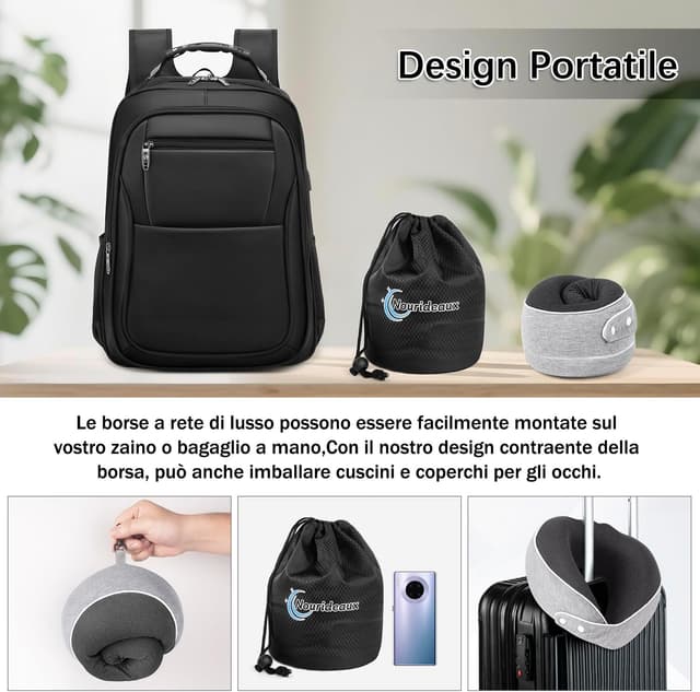 Thumbnail 4 de Nourideaux Nackenkissen Grau Reise Set