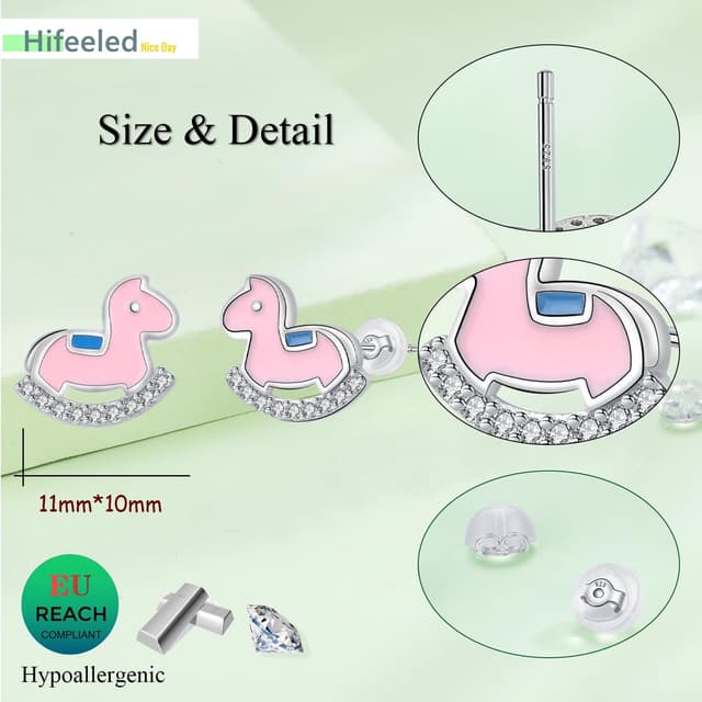 Thumbnail 4 de Boucles d’oreilles argent 925 cheval 11 mm