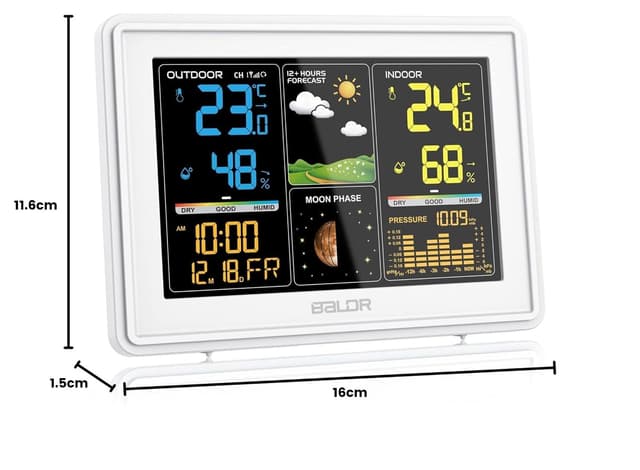 Thumbnail 6 de BALDR Wetterstation Funk 5 Uhr DCF