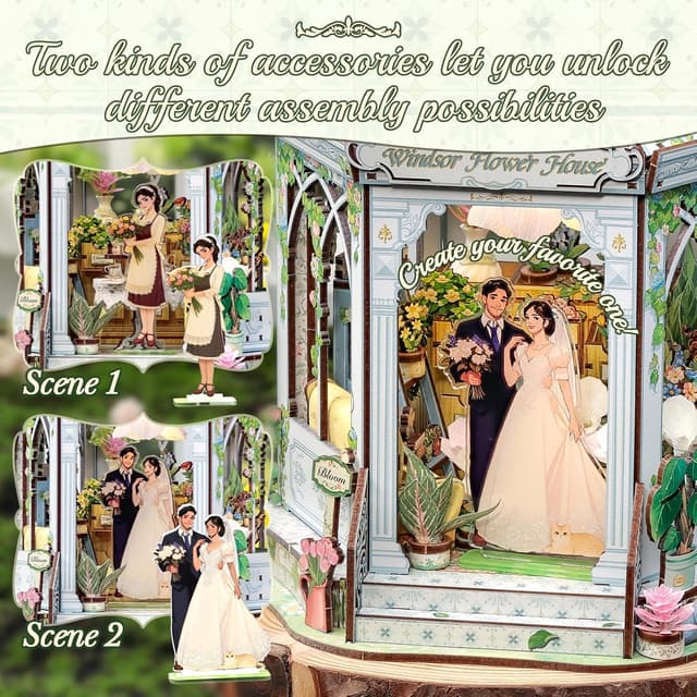 Thumbnail 2 de CUTEBEE Book Nook Windsor Flower House