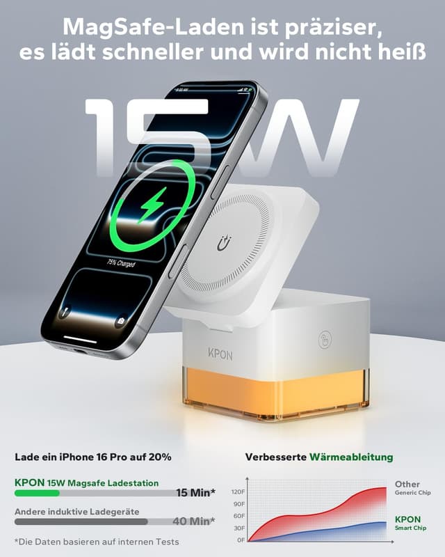 Thumbnail 1 de KPON 3-in-1 Ladestation für iPhone und Watch