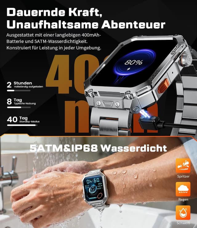 Thumbnail 3 de EF2 Ultra Smartwatch 1,96" Militar 📱