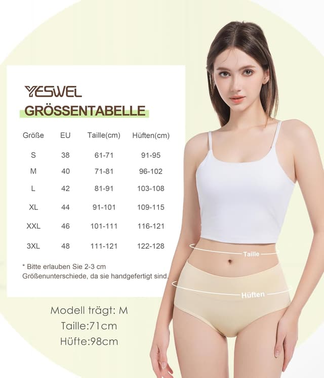 Detalle 2 de YESWEL high waisted cotton knickers 5 pack