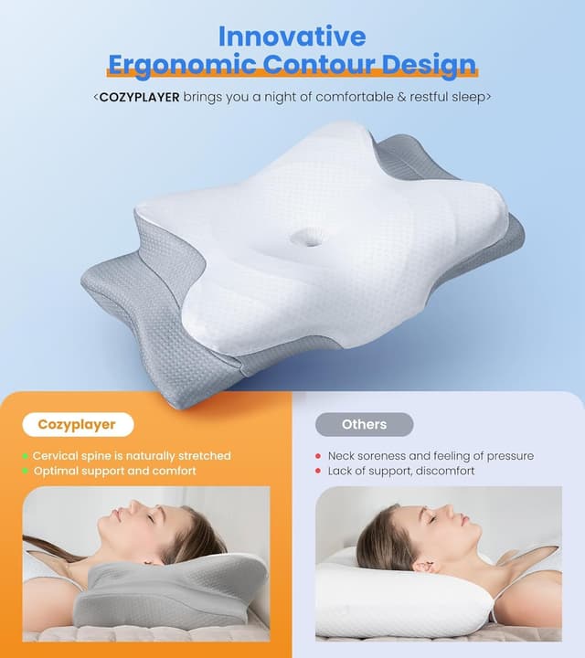Detalle 2 de Cervical Contour Pillow 23.2×13.4×5.1 in