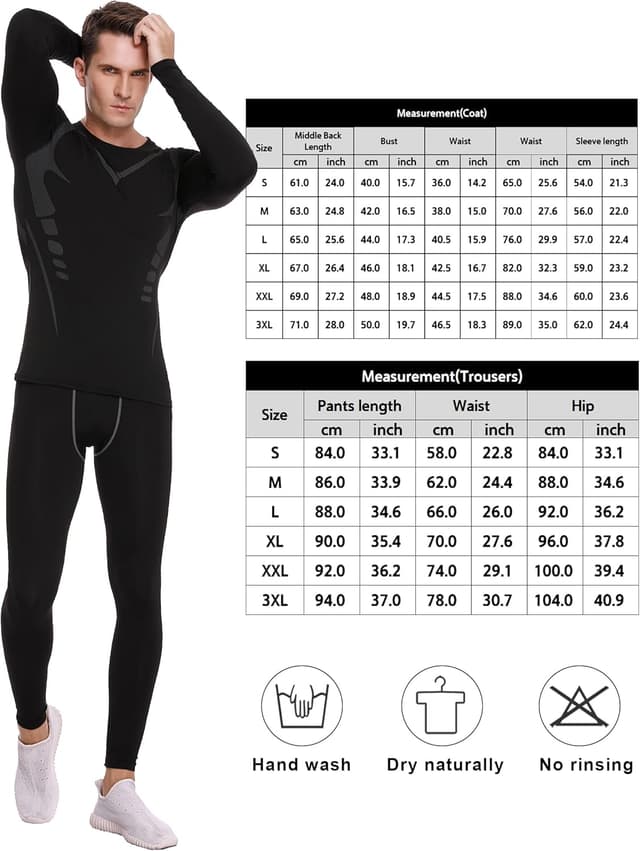 Detalle de Ensemble de sous-vêtements thermiques homme Terecey pour sport et quotidien, respirant à séchage rapide